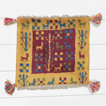 【2枚で46,000円】ギャッベ 40×42cm（BP-12664）