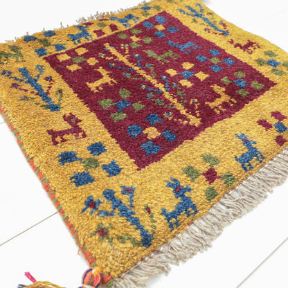 【2枚で46,000円】ギャッベ 40×42cm（BP-12664）