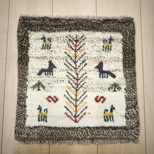 ギャッベ（ギャベ）ラティーフ　39×40cm（BP-12982）