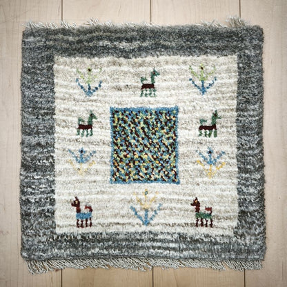 ギャッベ（ギャベ）ラティーフ　39×40cm（BP-12989）