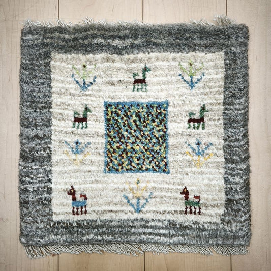 ギャッベ（ギャベ）ラティーフ　39×40cm（BP-12989）