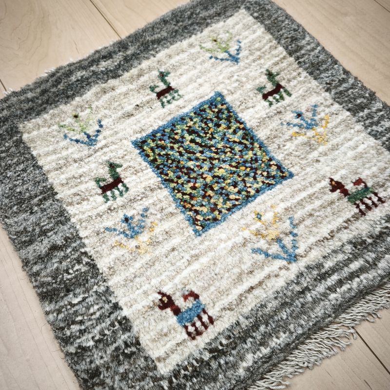 ギャッベ（ギャベ）ラティーフ　39×40cm（BP-12989）