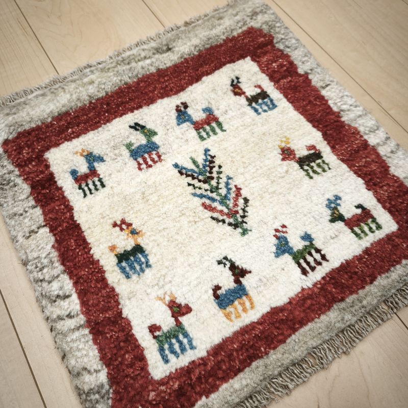 ギャッベ（ギャベ）ラティーフ　40×40cm（BP-12990）