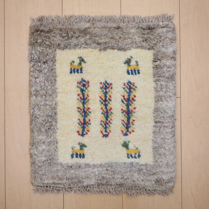 ギャッベ（ギャベ）ラティーフ　42×37cm（BP-12994）