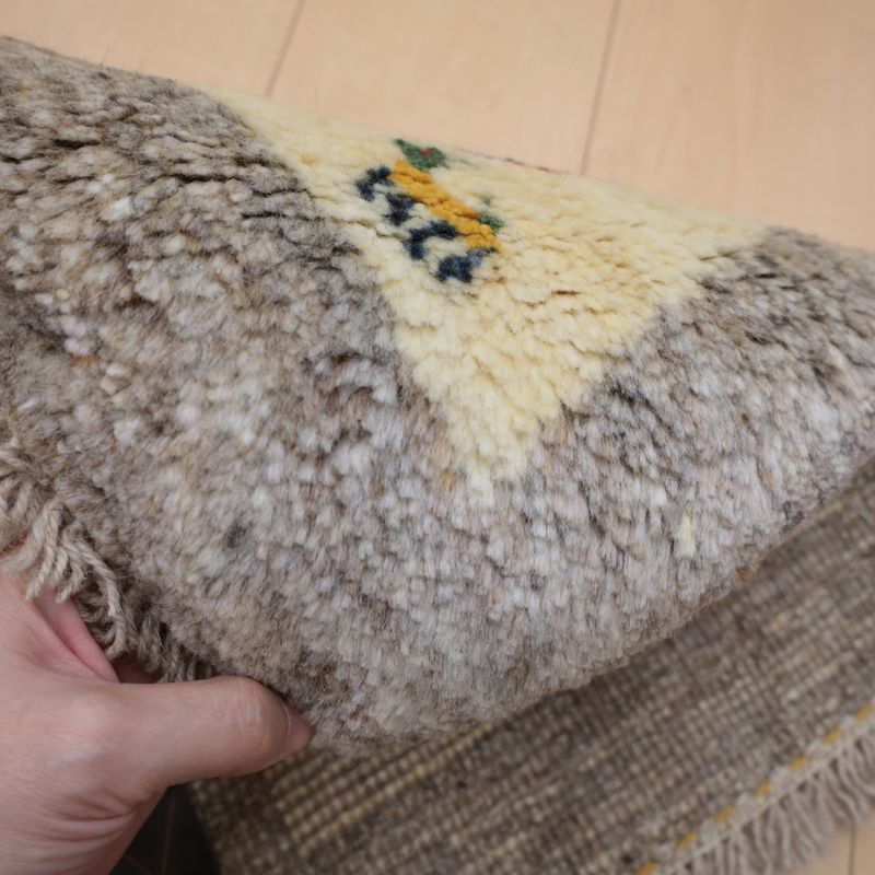 ギャッベ（ギャベ）ラティーフ　42×37cm（BP-12994）