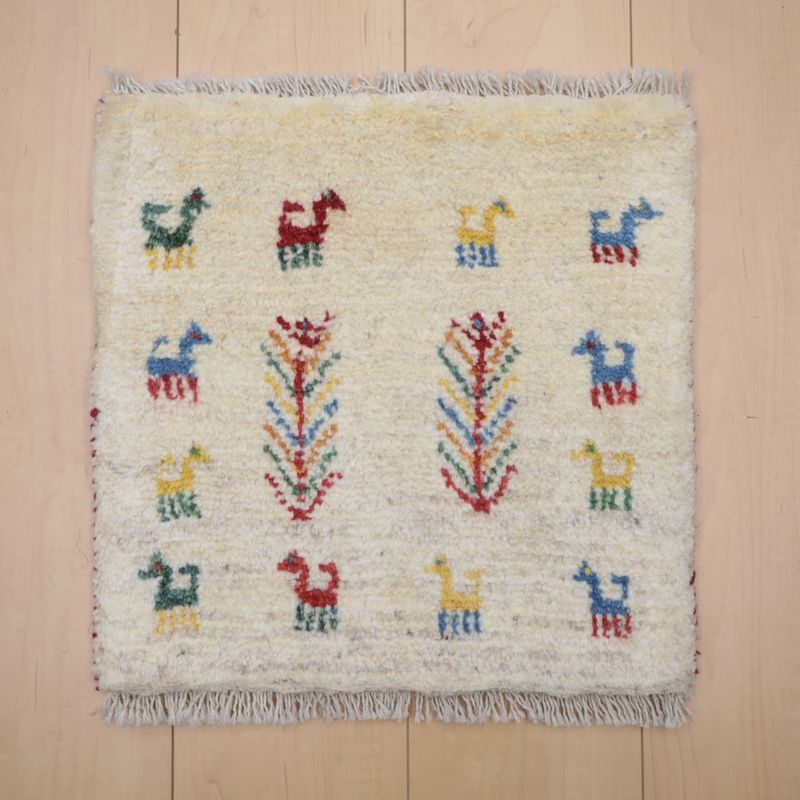 ギャッベ（ギャベ）ラティーフ　39×39cm（BP-12995）