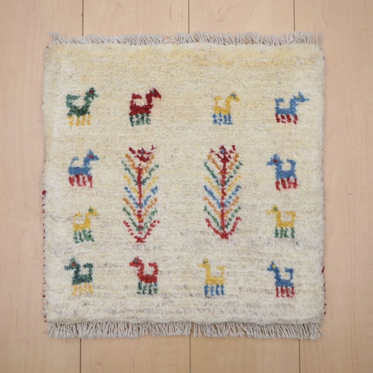 ギャッベ（ギャベ）ラティーフ　39×39cm（BP-12995）