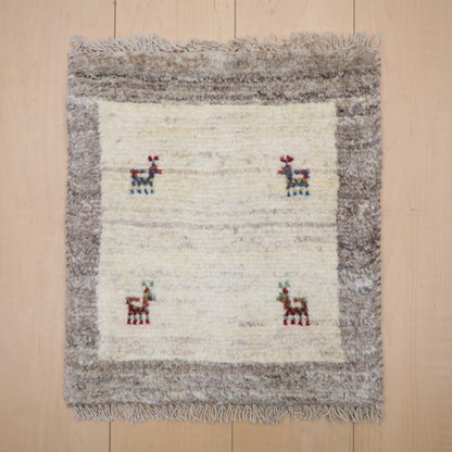 ギャッベ（ギャベ）ラティーフ　44×39cm（BP-12996）