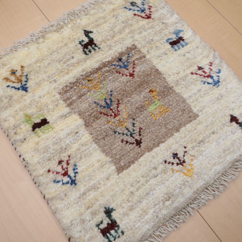 ギャッベ（ギャベ）ラティーフ　41×41cm（BP-12997）