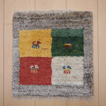 ギャッベ（ギャベ）ラティーフ　40×38cm（BP-12998）