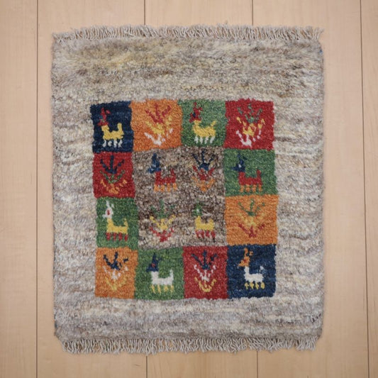 ギャッベ（ギャベ）ラティーフ　41×37cm（BP-13008）