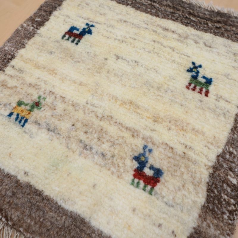 ギャッベ（ギャベ）ラティーフ　41×39cm（BP-13014）