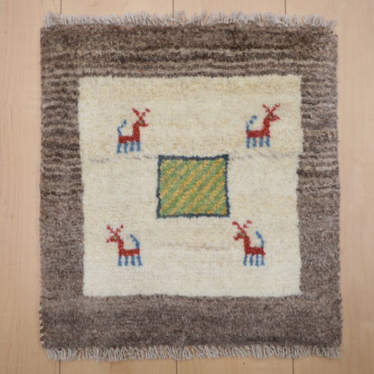 ギャッベ（ギャベ）ラティーフ　42×39cm（BP-13018）