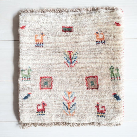 ギャッベ（ギャベ）ラティーフ　41×39cm（BP-13048）