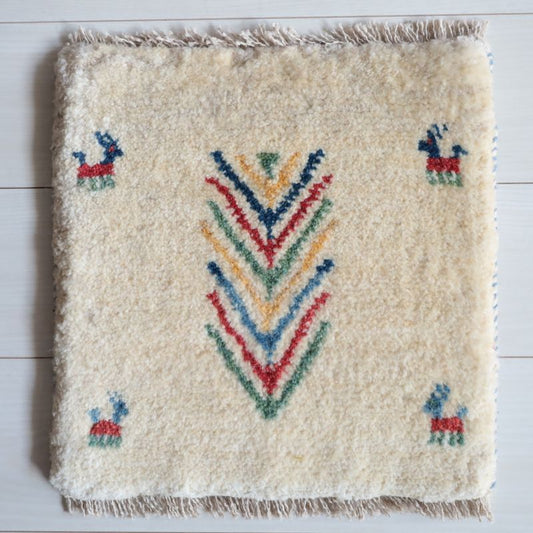 ギャッベ（ギャベ）ラティーフ　39×38cm（BP-13063）