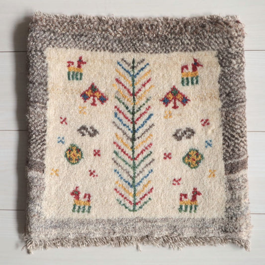 ギャッベ（ギャベ）ラティーフ　40×41cm（BP-13073）