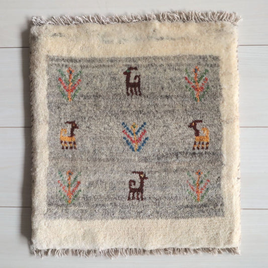 ギャッベ（ギャベ）ラティーフ　41×39cm（BP-13075）