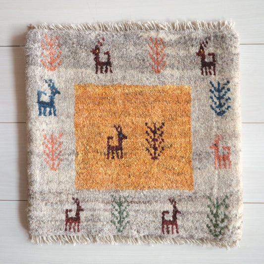 ギャッベ（ギャベ）ラティーフ　39×41cm（BP-13079）