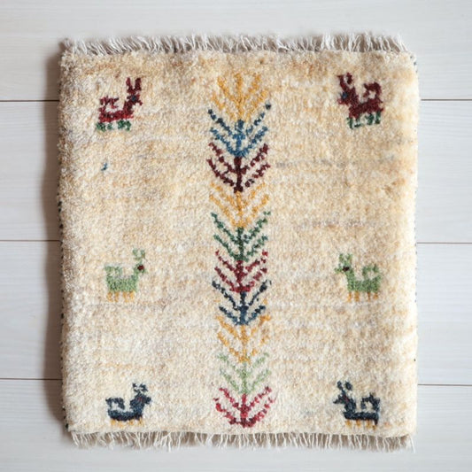 ギャッベ（ギャベ）ラティーフ　40×38cm（BP-13083）