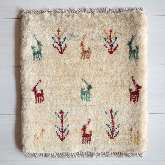 ギャッベ（ギャベ）ラティーフ　44×40cm（BP-13084）