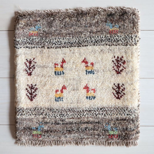 ギャッベ（ギャベ）ラティーフ　41×39cm（BP-13091）