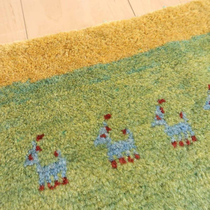 上質ギャッベ／リーズバフ 146×53cm（BR-10544）