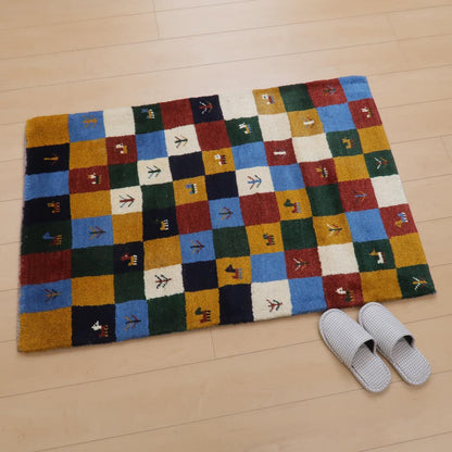 ギャッベ（ラティーフ）　124×84cm（BS-11399）