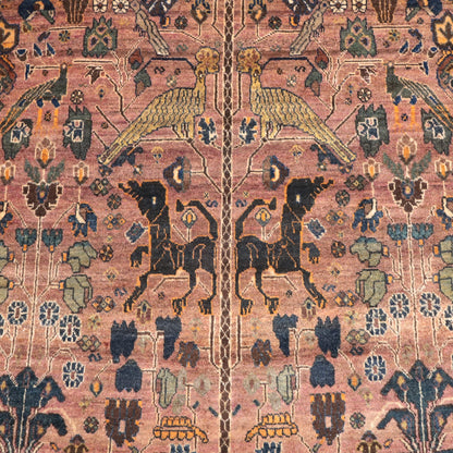 ペルシャ絨毯シルジャン産ヴィンテージ、シェカルガー柄193×148cm　1940年代製（FL-13285）