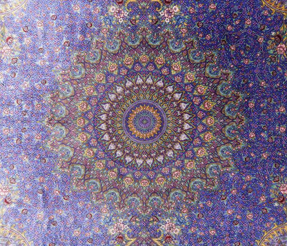 【在庫確保の予約受付中】高級ペルシャ絨毯シルク100％ ジャムシーディ工房 207×134cm（FL-22173）