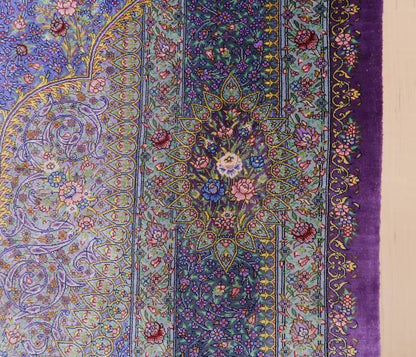 【在庫確保の予約受付中】高級ペルシャ絨毯シルク100％ ジャムシーディ工房 207×134cm（FL-22173）