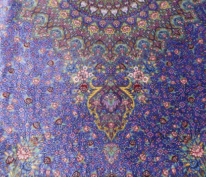 【在庫確保の予約受付中】高級ペルシャ絨毯シルク100％ ジャムシーディ工房 207×134cm（FL-22173）