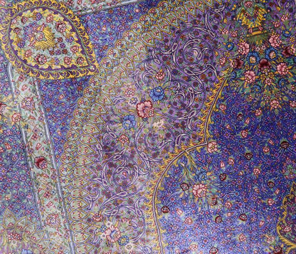 【在庫確保の予約受付中】高級ペルシャ絨毯シルク100％ ジャムシーディ工房 207×134cm（FL-22173）