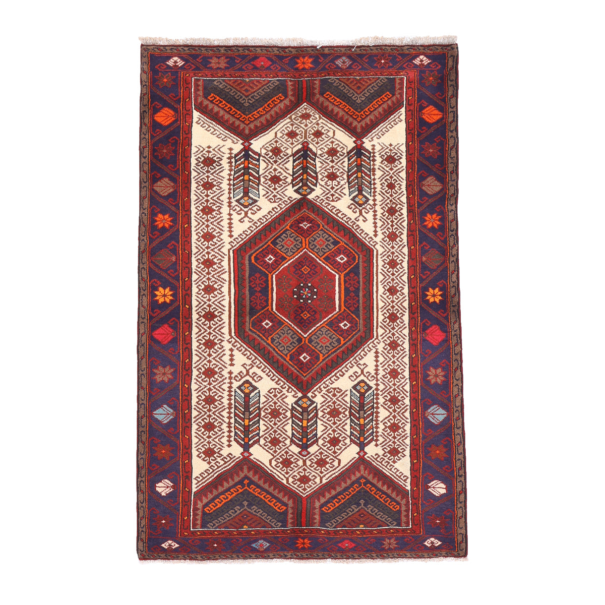 ペルシャ絨毯（イラン産）ザンジャン　196×123cm（FL-70139）
