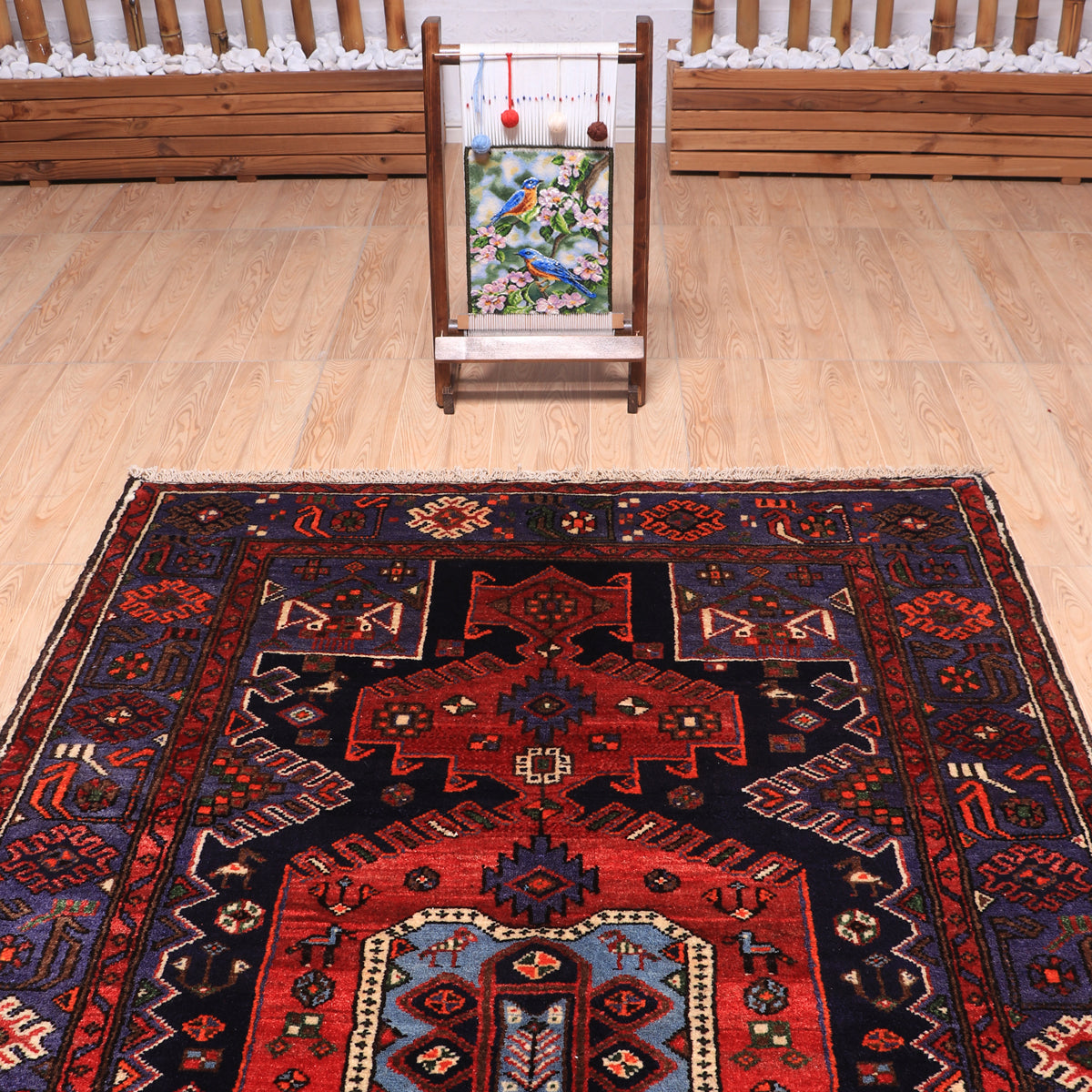 ペルシャ絨毯（イラン産）ハマダン　199×130cm（FL-70144）