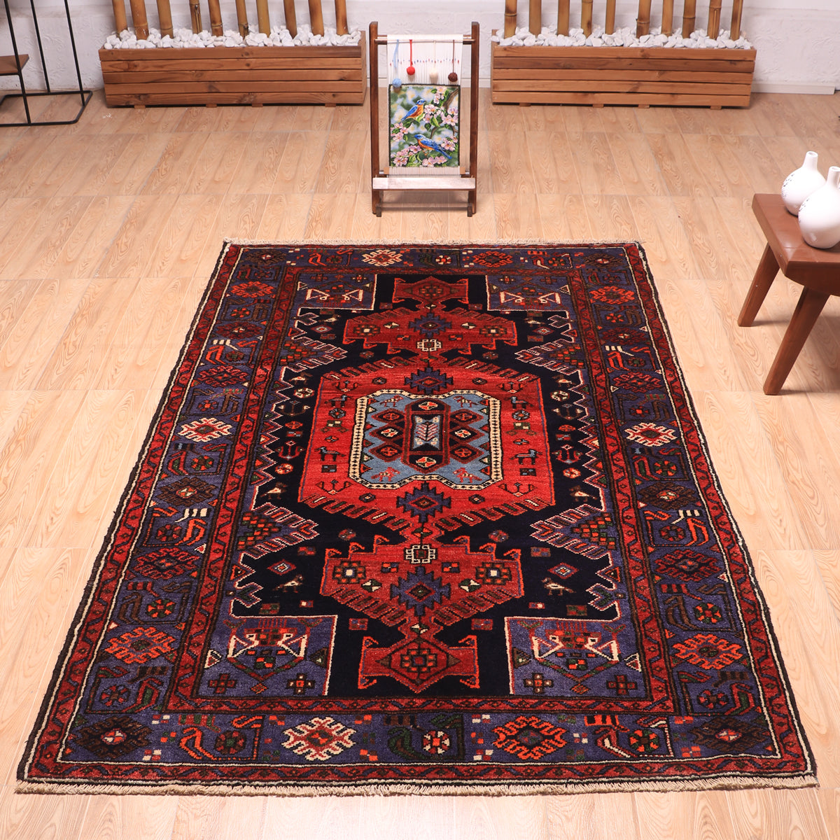 ペルシャ絨毯（イラン産）ハマダン　199×130cm（FL-70144）