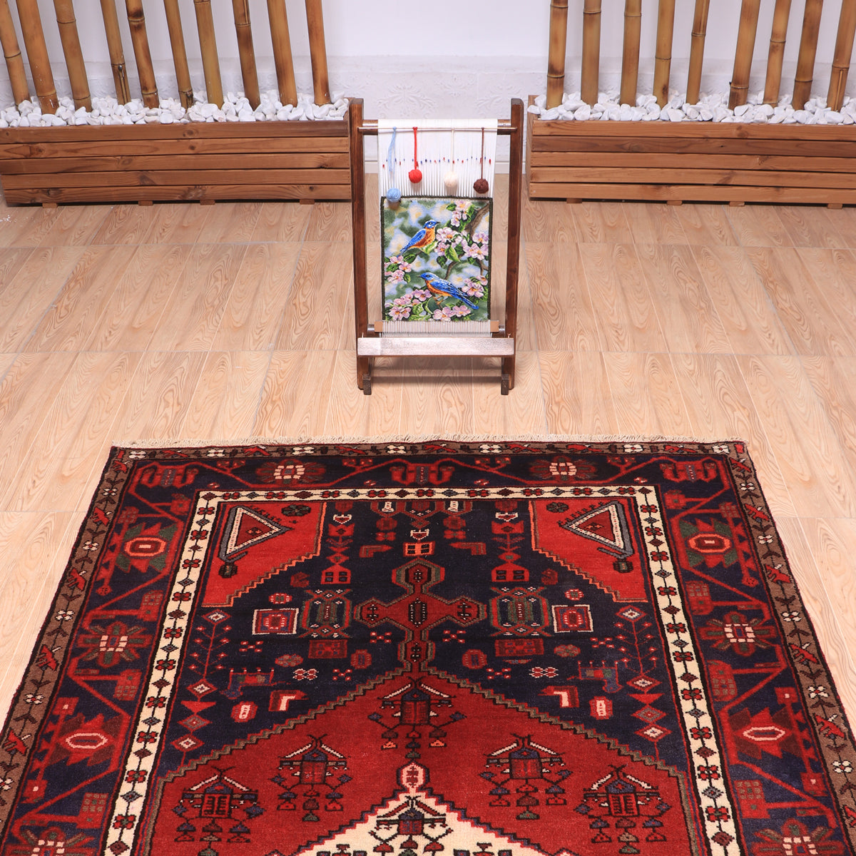 ペルシャ絨毯（イラン産）ハマダン　200×126cm（FL-70151）