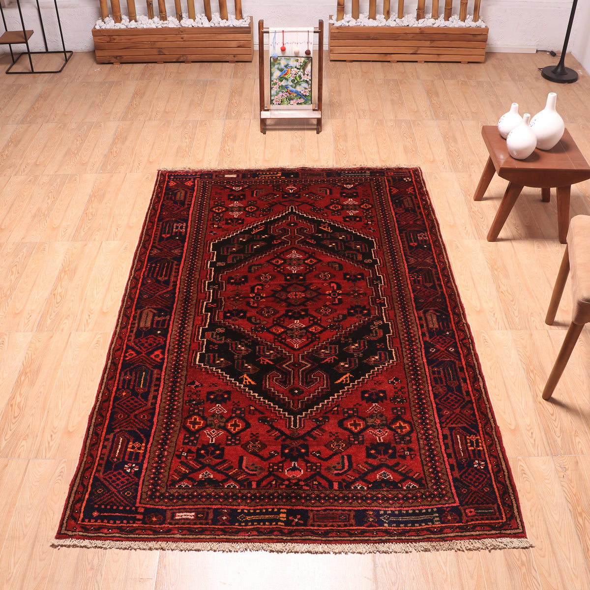 ペルシャ絨毯（イラン産）ハマダン　211×132cm（FL-70152）