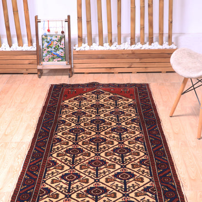 ペルシャ絨毯（イラン産）コリアイ　392×94cm（FL-70155）