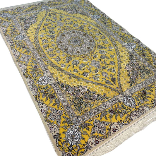 【1800万円Collection】最高級ペルシャ絨毯（ナイン産）ハビビアン工房　301×205cm（FL-70370）