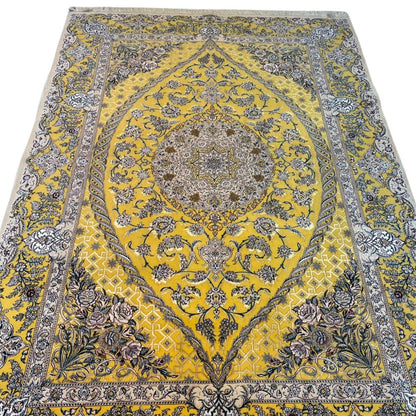 【1800万円Collection】最高級ペルシャ絨毯（ナイン産）ハビビアン工房　301×205cm（FL-70370）