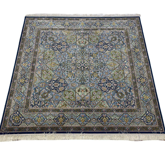 最高級ペルシャ絨毯（ナイン産）ハビビアン工房　208×206cm（FL-70375）