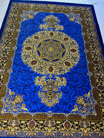 高級ペルシャ絨毯クム産シルク100％  タルメ工房　142×104cm（FN-10017）