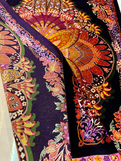 高級ペルシャ絨毯クム産シルク100％  アッバシ工房 91×61cm（FN-10035）