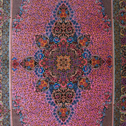 高級ペルシャ絨毯（シルク100％）クム　205×134cm（FN-70335）