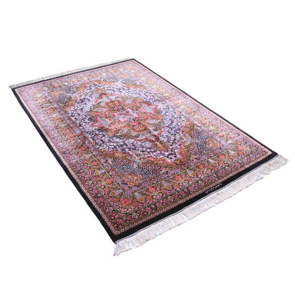 高級ペルシャ絨毯（シルク100％）ヌーリ工房　206×72cm（FN-70342）