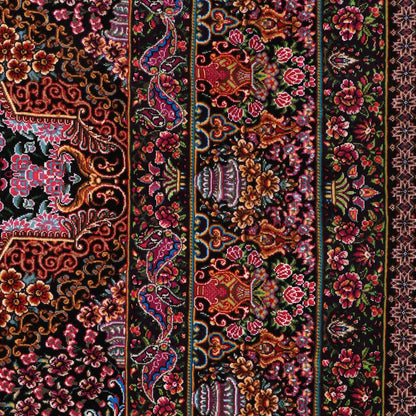高級ペルシャ絨毯（シルク100％）ヌーリ工房　206×72cm（FN-70342）