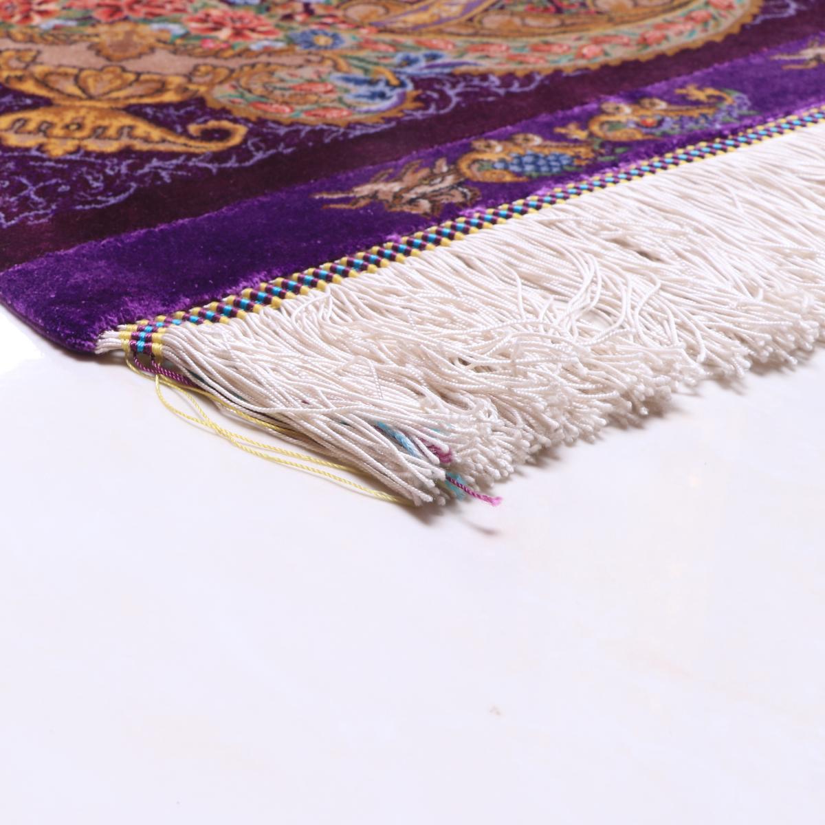 高級ペルシャ絨毯（シルク100％）マラーム工房　212×137cm（FN-70344）