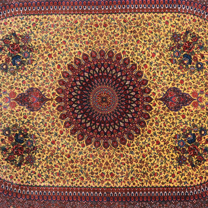 高級ペルシャ絨毯（シルク100％）クム　203×144cm（FN-70345）