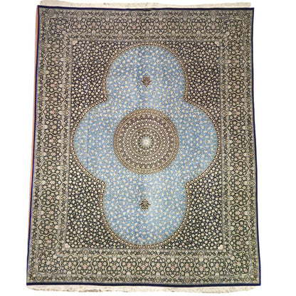 【1800万円Collection】ペルシャ絨毯（シルク100％手織り）マルーフ・モサヴィ　240×192cm（FN-70375）