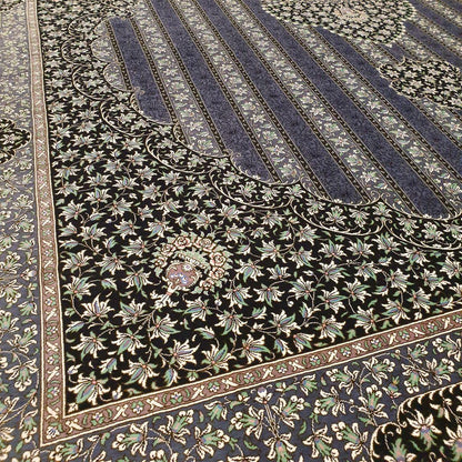 【2000万円Collection】ペルシャ絨毯（シルク100％手織り）マルーフ・モサヴィ　290×206cm（FN-70376）